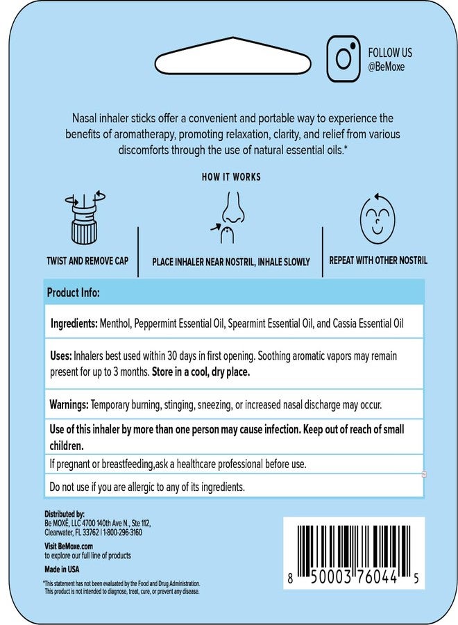 MOXE MOXĒ Extra Strength Wintermint Nasal Inhaler | Powerful Menthol & Wintergreen for Sinus Relief & Clear Breathing | Made in The USA | Maximum Strength Aromatherapy for Instant Refreshment - Image 2